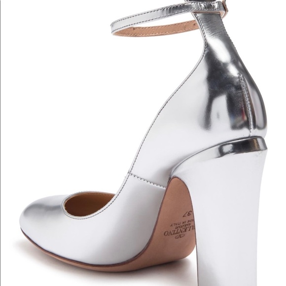 Valentino metallic ankle straps pumps silver - Picture 2 of 7